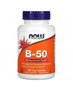 NOW Foods, B-50, 100 растительных капсул NOW Foods, B-50, 100 растительных капсул